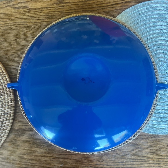 Vintage Mid-Century Dansk Blue 💙 Enamel Coated Cast Iron Kobenstyle Paella Pan - Picture 3 of 10